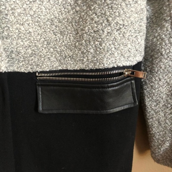 Fate Grey / Black Paneled Wool Coat Size S - Picture 3 of 7